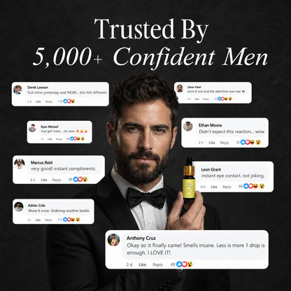 The warm masculine scent made for confident moments