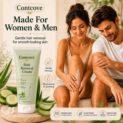 Contcove™ Natural Gentle Hair Removal Cream | For Women & Men, Sensitive Skin
