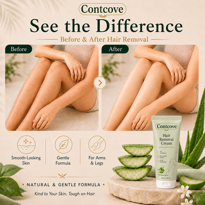 Contcove™ Natural Gentle Hair Removal Cream | For Women & Men, Sensitive Skin