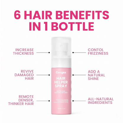 Cougex® Daily Growth Boost Spray,The 10-Second Hair Routine That Blocks DHT & Reduces Hair Shedding by up to 40% in 60 Days