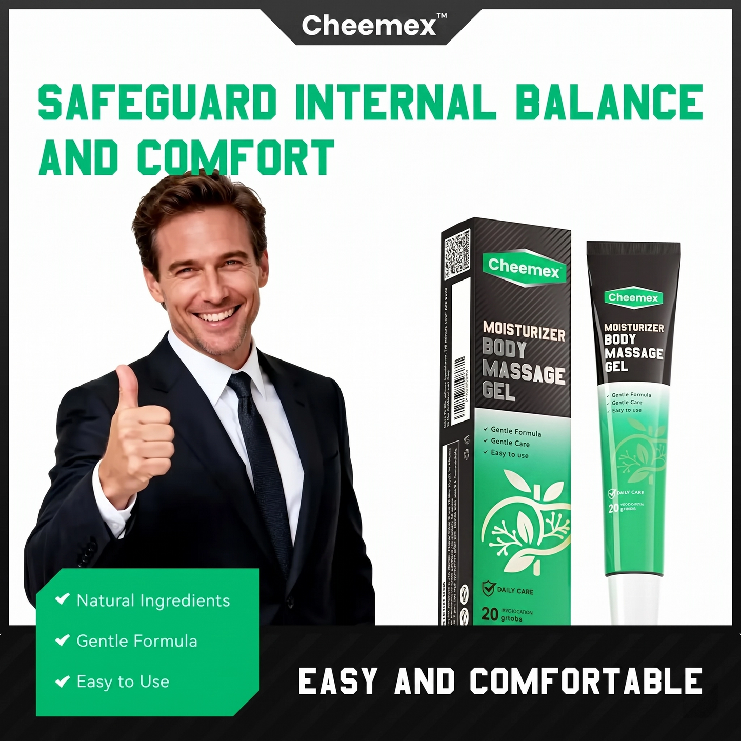 Cheemex 8 Care Gel, featuring herbal extracts for soothing and nourishing, is gentle and non-irritating. The herbal formula is easily absorbed.
