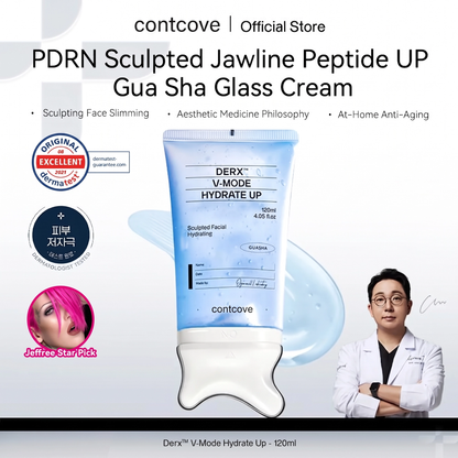 Contcove PDRN Peptide Gua Sha Lifting Gel Cream for Jawline Definition,Face Sculpting & De-Puffing, Firming & Elasticity Care for Dry and Sagging Skin,Glass Skin Glow,At-Home Facial Care | Korean Skincare