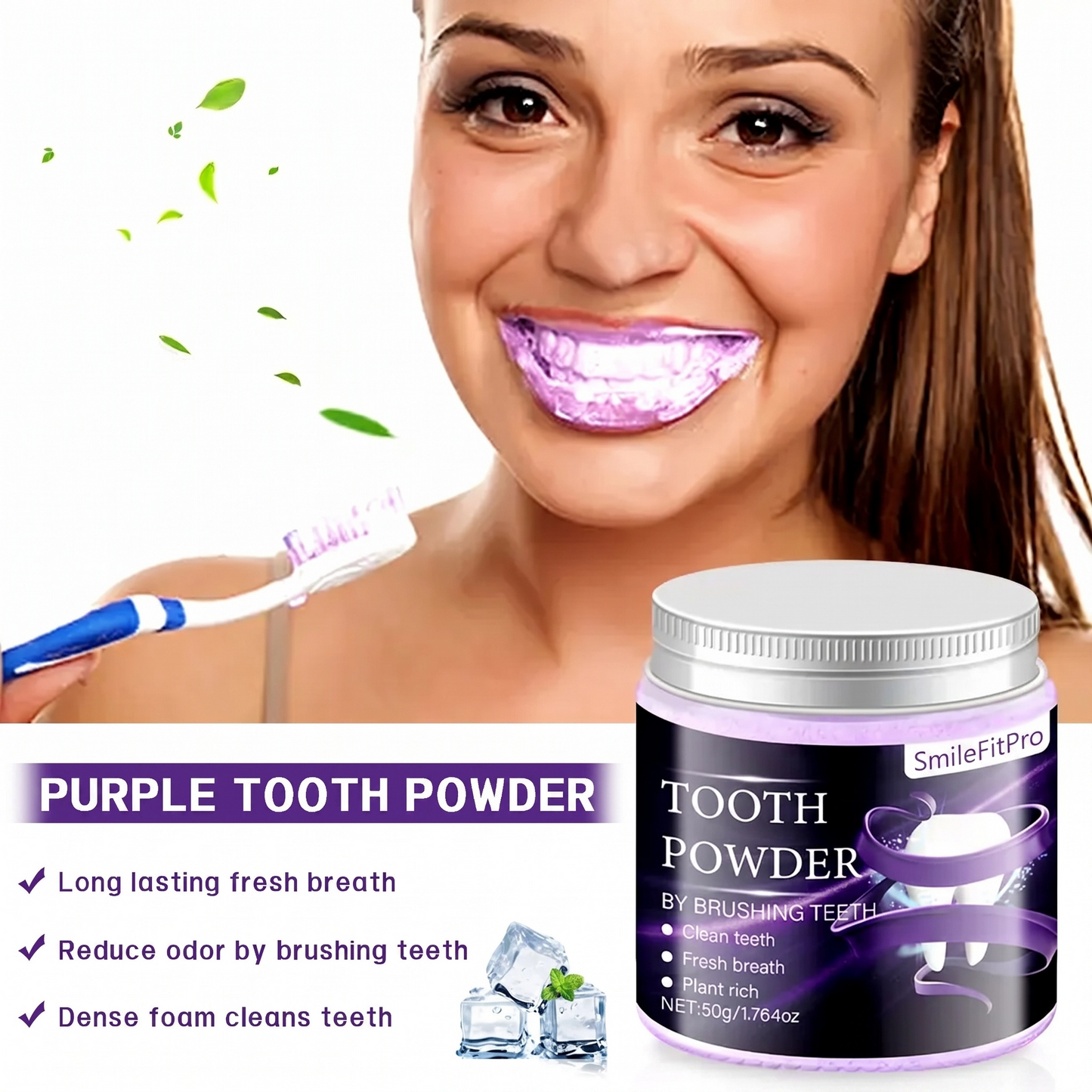 SmileFitPro® Tooth Powder - Natural Oral Care for Clean Teeth & Fresh Breath