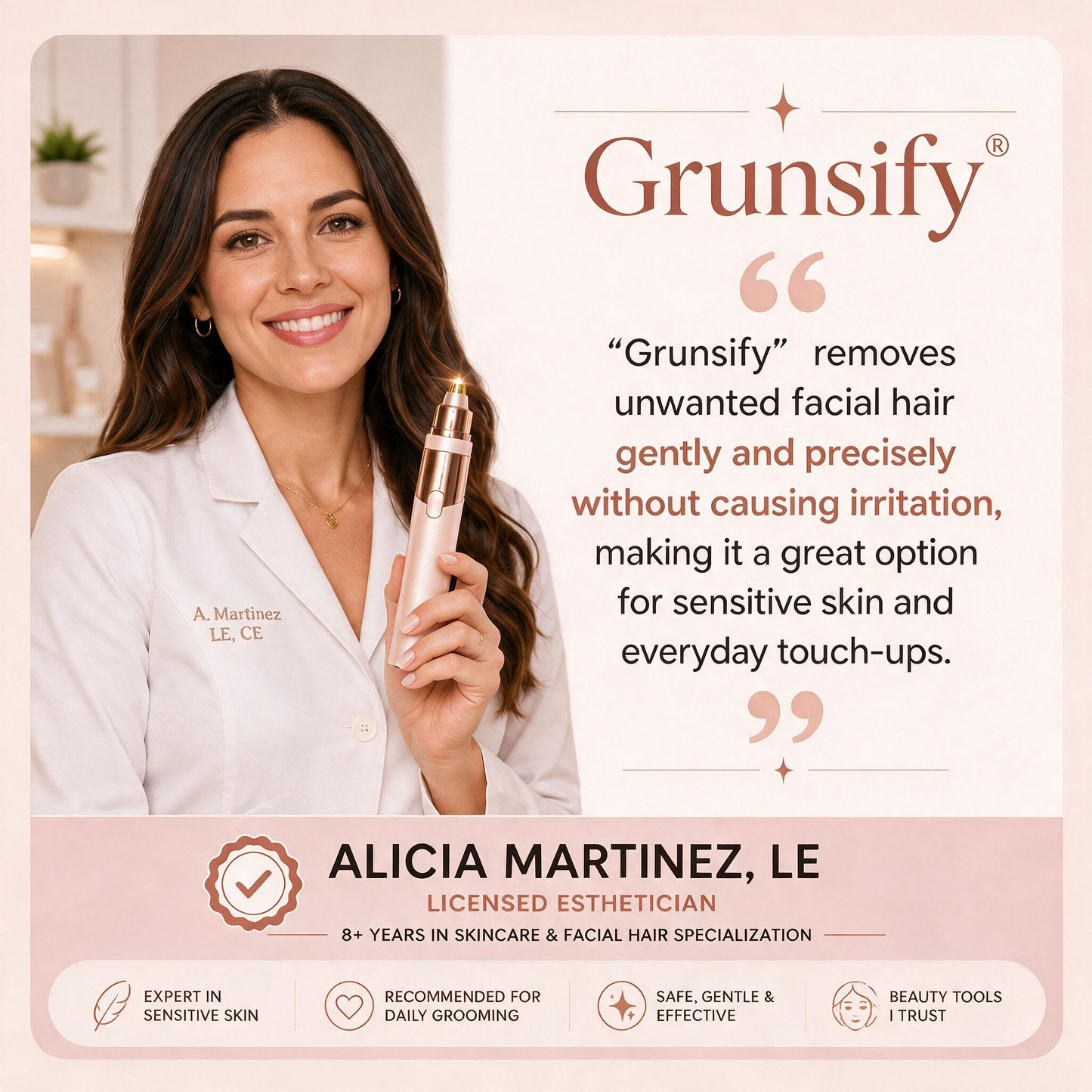Grunsify – 2-in-1 Eyebrow & Facial Hair Trimmer