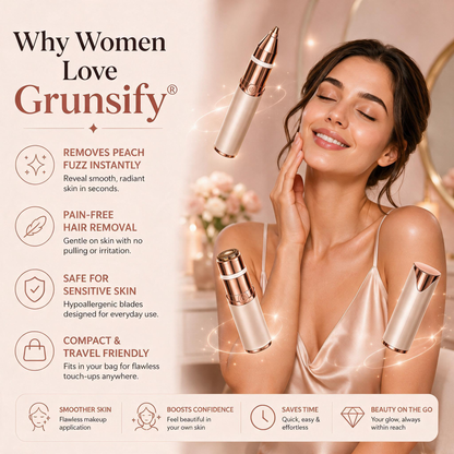 Grunsify – 2-in-1 Eyebrow & Facial Hair Trimmer
