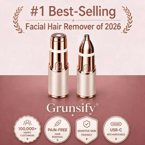Grunsify – 2-in-1 Eyebrow & Facial Hair Trimmer