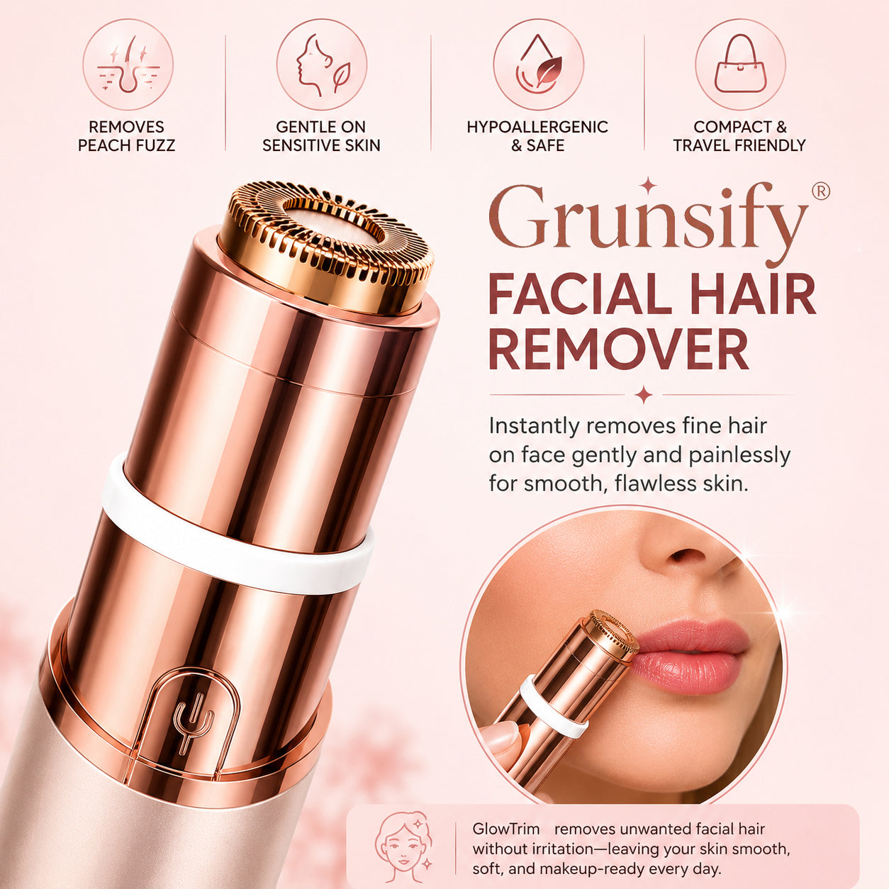 Grunsify – 2-in-1 Eyebrow & Facial Hair Trimmer