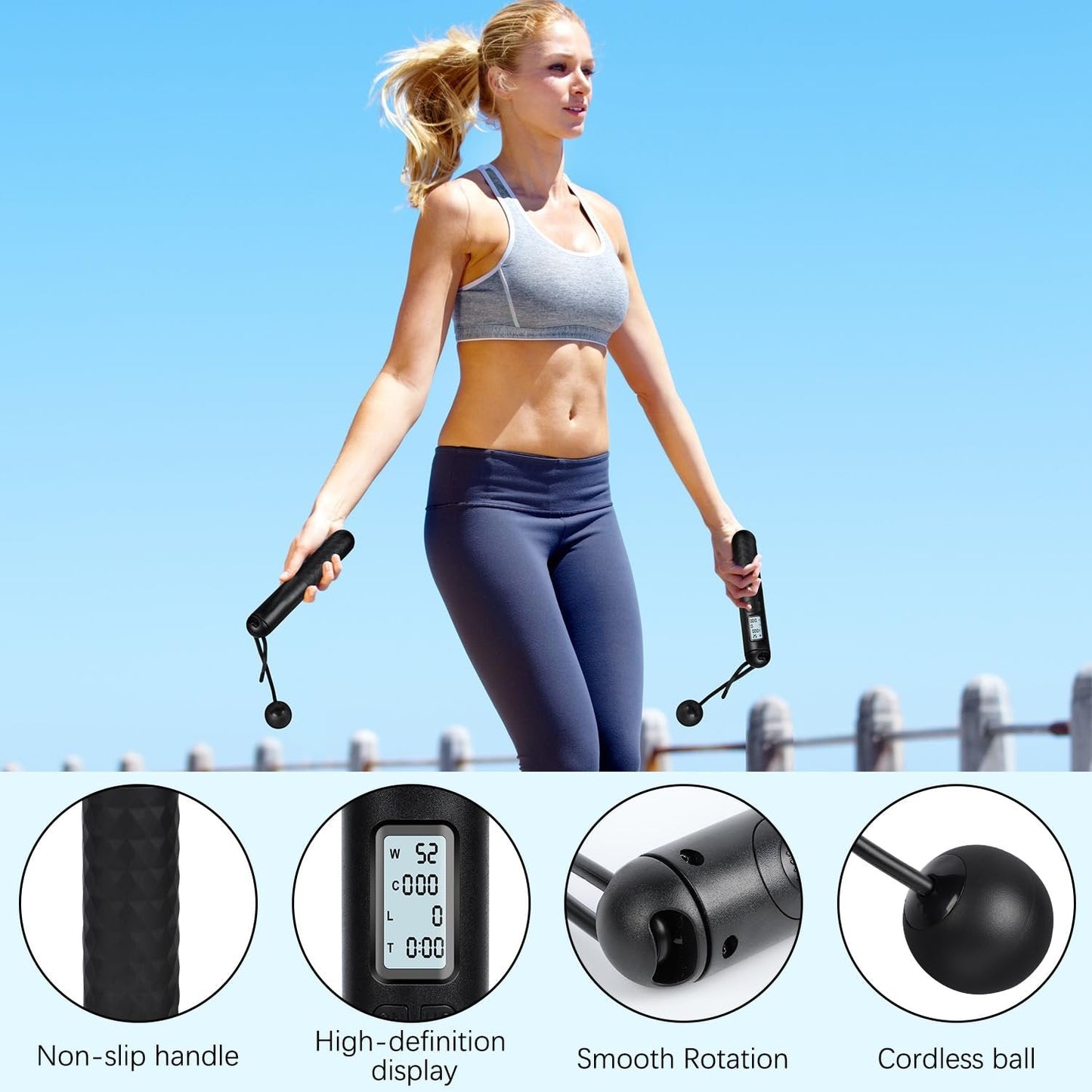 🔥 50% OFF – Burn Calories Anytime with the Smart Cordless Jump Rope - Aoeot