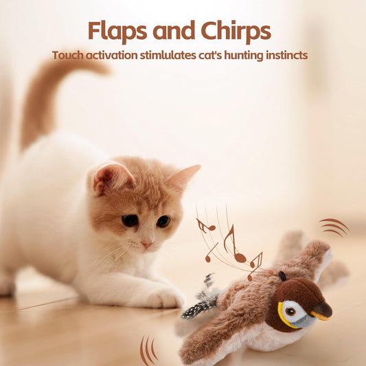 LOVILDS® Interactive Chirping & Flapping Bird Toy🔥Turns Every Touch Into a Real Hunting Experience