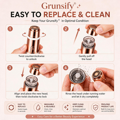 Grunsify – 2-in-1 Eyebrow & Facial Hair Trimmer