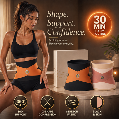 Medazy™ X-Magnetic cross Slimming Belt,4‑In‑1 Micro‑Particle Sculpting & Fat‑Burn Belt