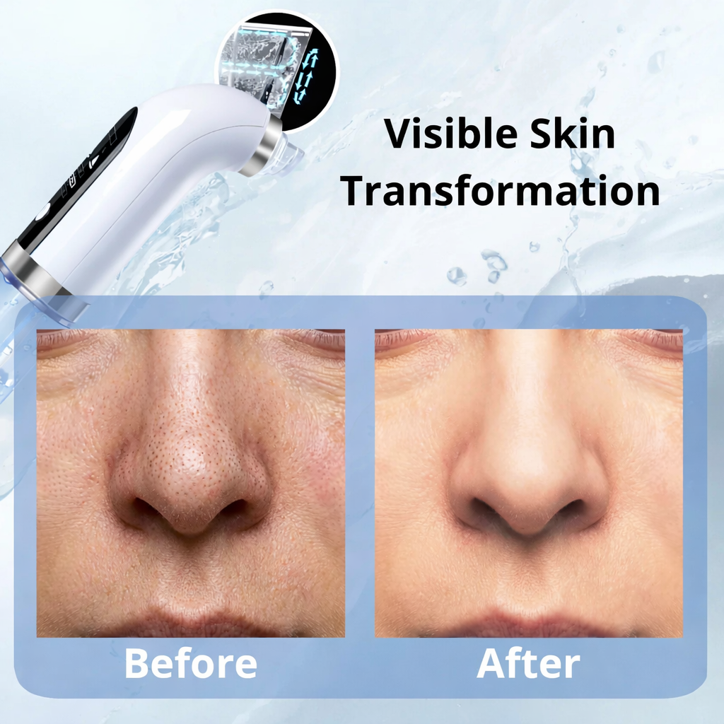 Dual-Tank Pore Cleansing Device - Visible pore cleansing with gentle vacuum suction
