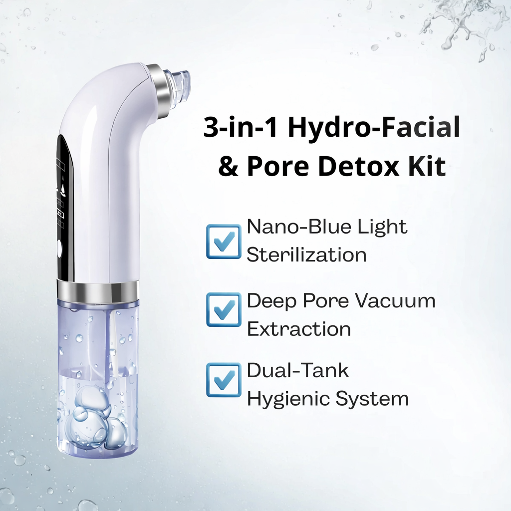 Dual-Tank Pore Cleansing Device - Visible pore cleansing with gentle vacuum suction