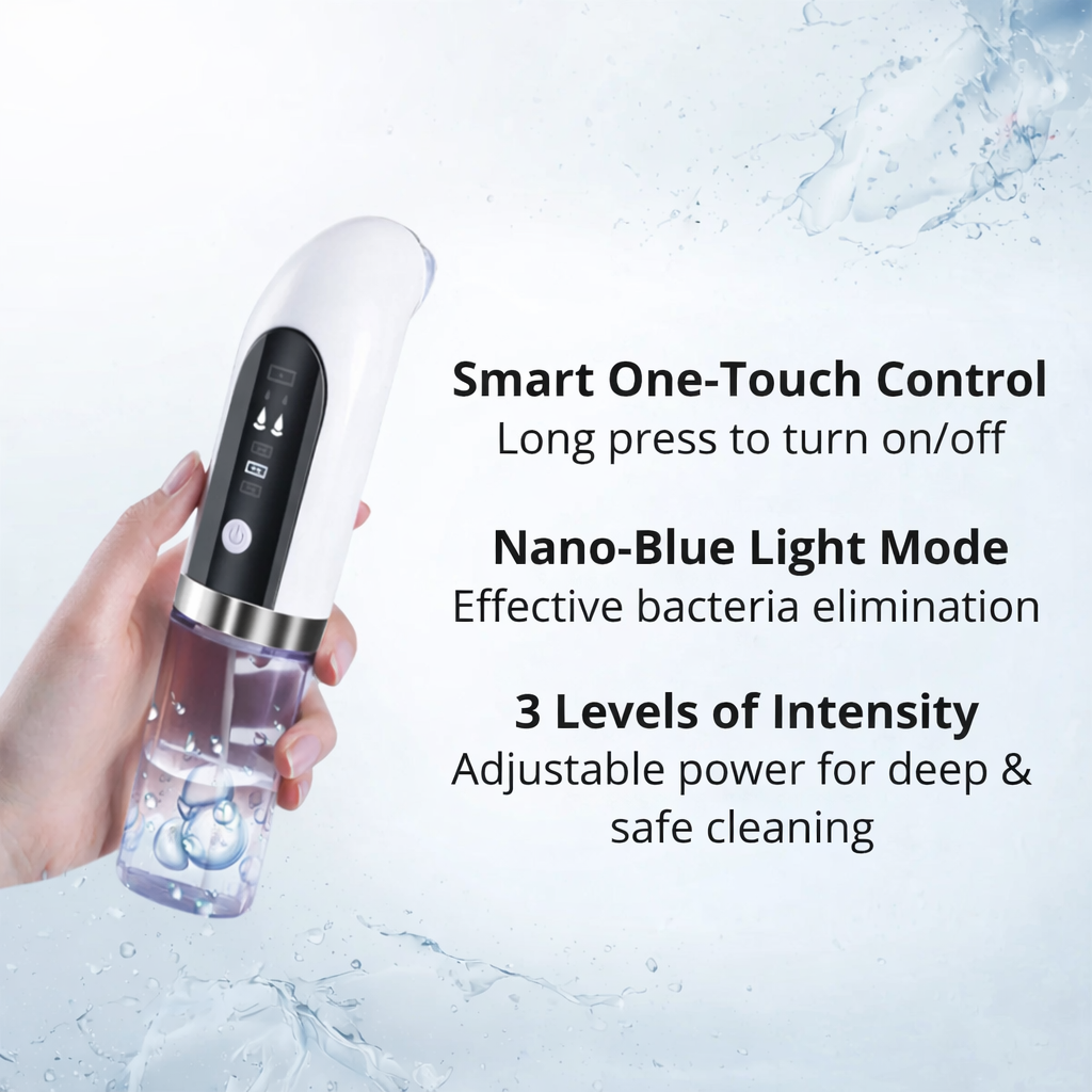 Dual-Tank Pore Cleansing Device - Visible pore cleansing with gentle vacuum suction