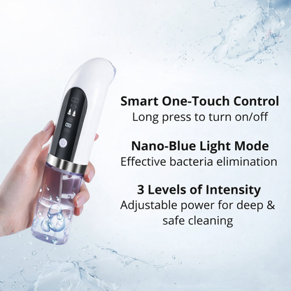 Dual-Tank Pore Cleansing Device - Visible pore cleansing with gentle vacuum suction