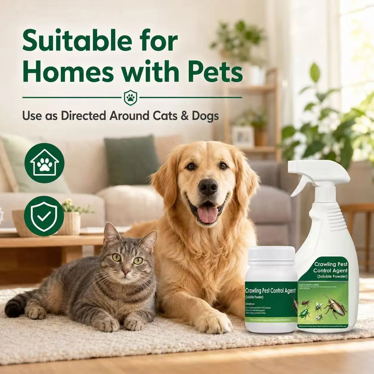 Multi-Purpose Pest Control Kit - For Roaches,Ants, Spiders, Bed Bugs & 40+ HouseholdPests, Indoor & Outdoor Application, Pet &Family Friendly When Used As Directed, Makes1 Gallon Ready-to-Use Spray Mixture