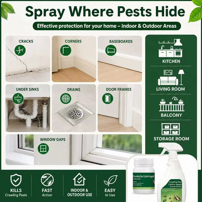 Multi-Purpose Pest Control Kit - For Roaches,Ants, Spiders, Bed Bugs & 40+ HouseholdPests, Indoor & Outdoor Application, Pet &Family Friendly When Used As Directed, Makes1 Gallon Ready-to-Use Spray Mixture