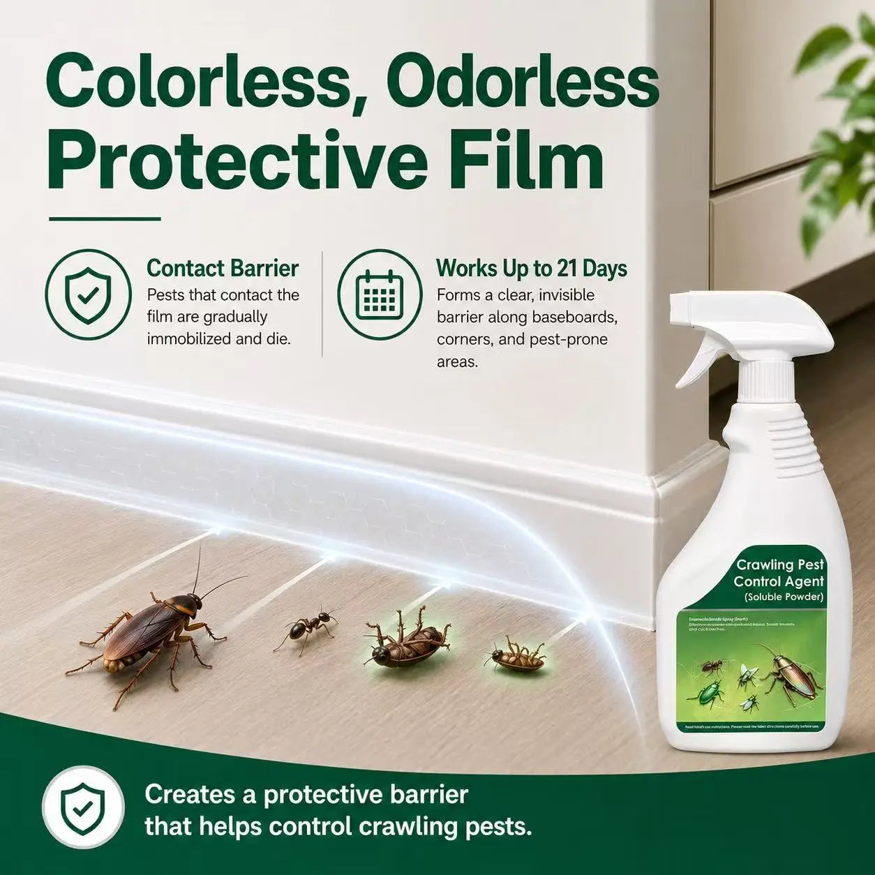 Multi-Purpose Pest Control Kit - For Roaches,Ants, Spiders, Bed Bugs & 40+ HouseholdPests, Indoor & Outdoor Application, Pet &Family Friendly When Used As Directed, Makes1 Gallon Ready-to-Use Spray Mixture