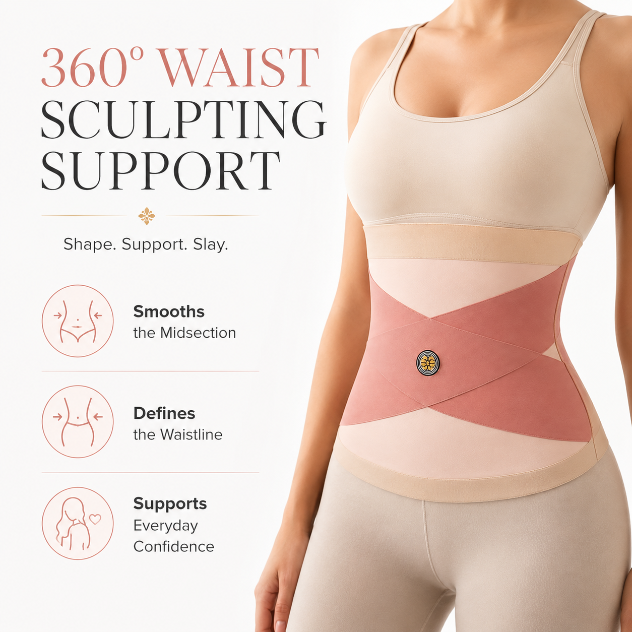 Medazy™ X-Magnetic cross Slimming Belt,4‑In‑1 Micro‑Particle Sculpting & Fat‑Burn Belt