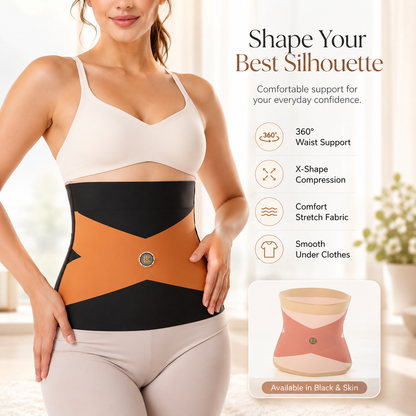 Medazy™ X-Magnetic cross Slimming Belt,4‑In‑1 Micro‑Particle Sculpting & Fat‑Burn Belt