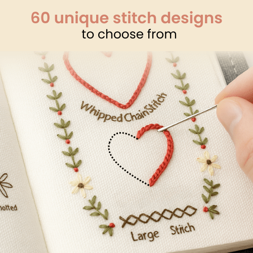 🧵Embroidery stitch book—Slow Down. Stitch. Feel Better. - Aoeot