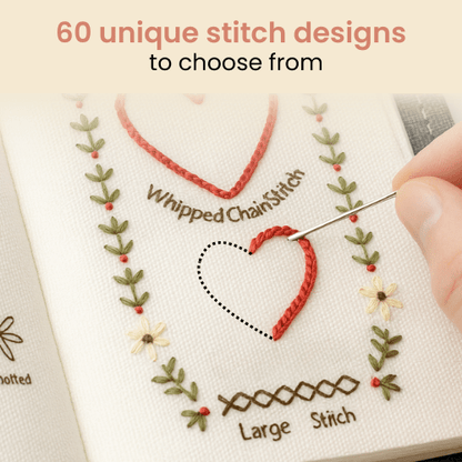 🧵Embroidery stitch book—Slow Down. Stitch. Feel Better. - Aoeot