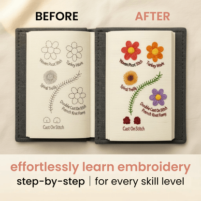 🧵Embroidery stitch book—Slow Down. Stitch. Feel Better. - Aoeot