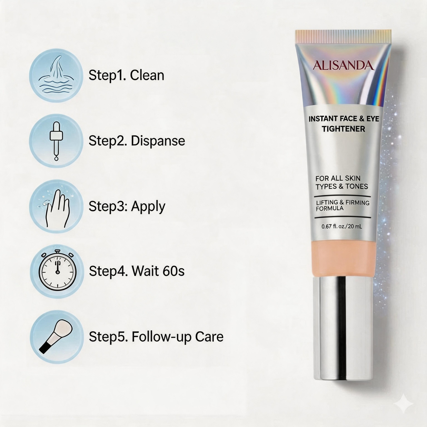 Alisanda™ Instant Face Temporary Tightener – Instant visible results in 60 seconds