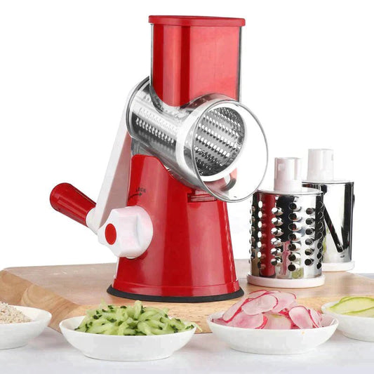 LOVILDS® 3 - in - 1 Rotary Food Chopper & Grater Prep Faster. Slice Cleaner. Cook Smarter - Aoeot