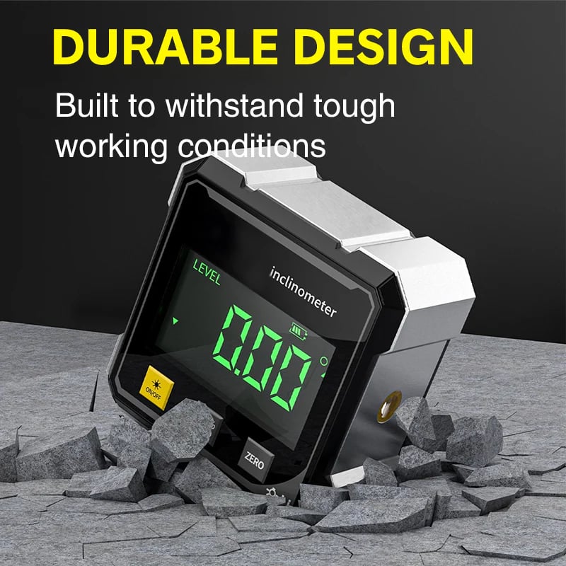 LOVILDS® 4 - Side Magnetic Digital Angle Gauge with Laser🔹Measure Faster. Align Smarter. Build with Confidence! - Aoeot