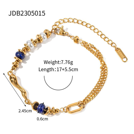 Women's Fashion Gold Stone Water Drop Bracelet - Aoeot